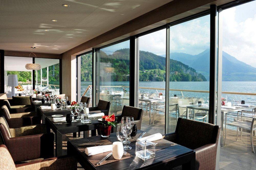 Hotel Vitznauerhof - Lifestyle Hideaway At Lake Lucerne Εστιατόριο φωτογραφία